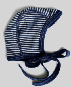 Cosilana babylue i økologisk ull/silke striper natur marine