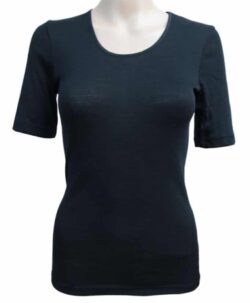 Cosilana t-skjorte i økologisk ull/silke dame sort