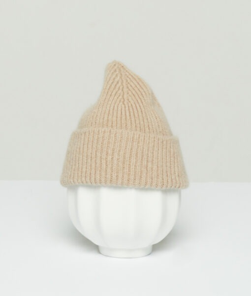 Le Petit Bonnet Beanie 1-3 år i lammeull/angora - Sand