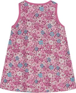 Myk og praktisk A-formet kjole fra ColorWool Merino med blomstermønster. Kjolen trekkes lett over hodet. Laget av 95% merinoull og 5% polyamid. En super ullkvalitet som holder seg fint vask etter vask. Sertifisert med Standard 100 fra OEKO-TEX®.