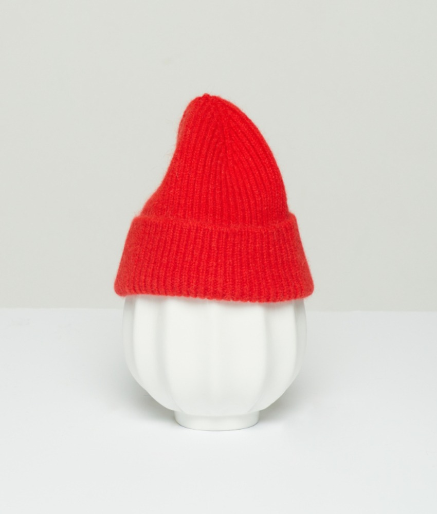 Le Petit Bonnet Beanie 1-3 år i lammeull/angora - Crimson