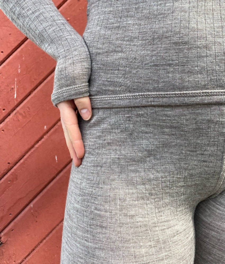 Joha basic ullongs størrelse 110cm-170cm sesame melange