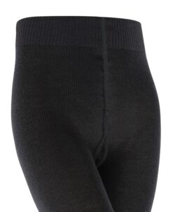 Falke Comfort Wool Kids strømpebukse i ull/bomull black nærbilde