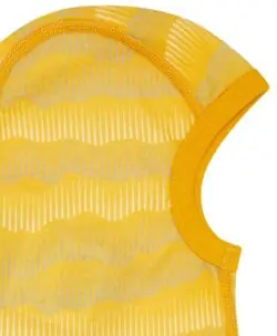 ColorWool Merino balaclava ull/bambusviskose nordlys smørblomst nærbilde