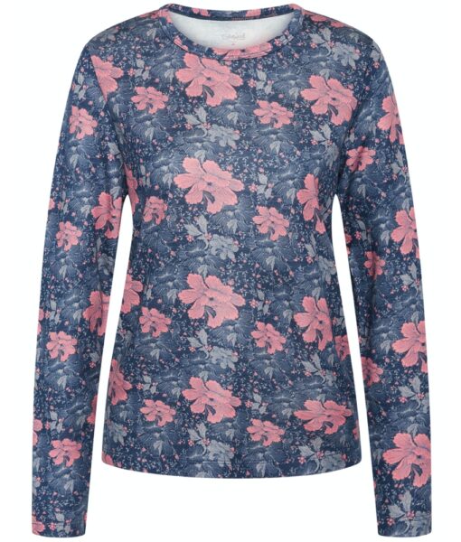 ColorWool Merino dame genser ull/bambusviskose store blomster hav - Image 5