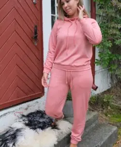 ColorWool Merino dame sett hettegenser og joggebukse sjøskjell