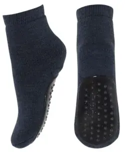 mp Denmark antiskli sokker/tøfler i ull dark denim melange
