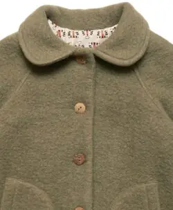 Alternative view of HUTTEliHUT SITI foret ullkåpe green olive