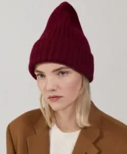 Le Grand Bonnet Beanie lammeull/angora - Wine