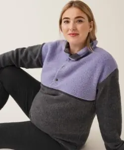 BOOB wool pile maternity pullover 90's lilac
