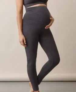 BOOB gravid tights i økologisk merinoull dark grey melange