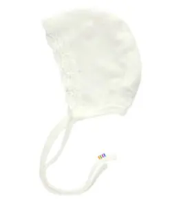 Joha Basic ull/silke pointelle babylue med blonder off white