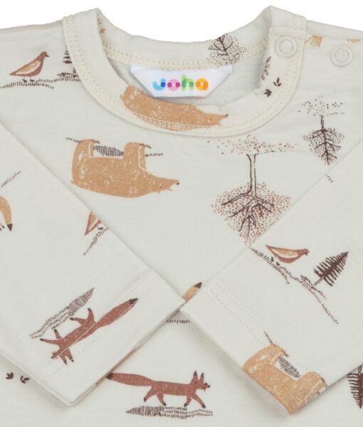 Joha ullsett genser og longs skogsdyr Light Beige - Image 3