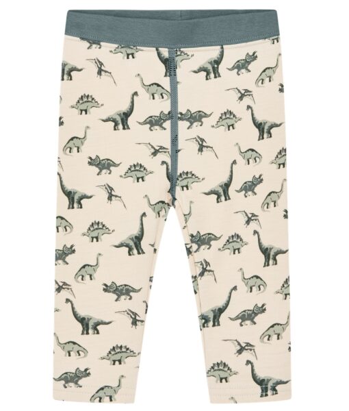 Hust&Claire longs ull/bambusviskose dinosaurer Jade Green