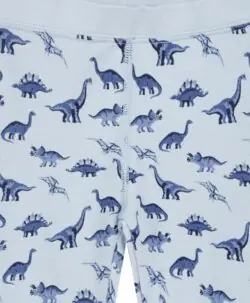 Alternative view of Hust&Claire longs ull/bambusviskose dinosaurer Cloud Blue