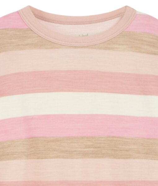 Hust&Claire genser ull/bambusviskose striper Rose Cloud - Image 2