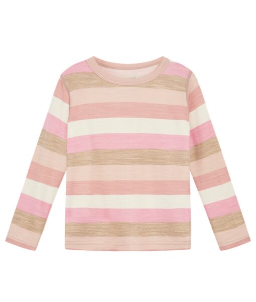 Hust&Claire genser ull/bambusviskose striper Rose Cloud