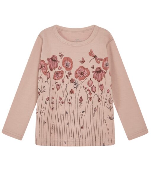 Hust&Claire genser ull/bambusviskose blomstereng Rose Cloud