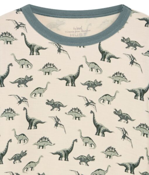 Hust&Claire genser ull/bambusviskose dinosaurer Jade Green - Image 2