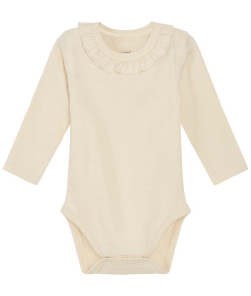 Hust&Claire body ull/bambusviskose rysjekrage Ecru