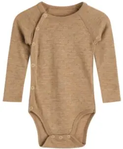 Hust&Claire omslagsbody i ull/silke pointelle Biscuit Melange