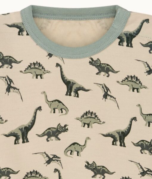 Hust&Claire body ull/bambusviskose dinosaurer Jade Green - Image 2