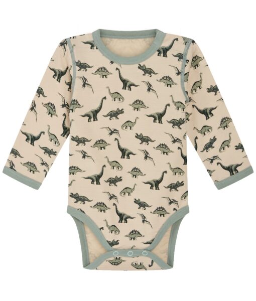 Hust&Claire body ull/bambusviskose dinosaurer Jade Green