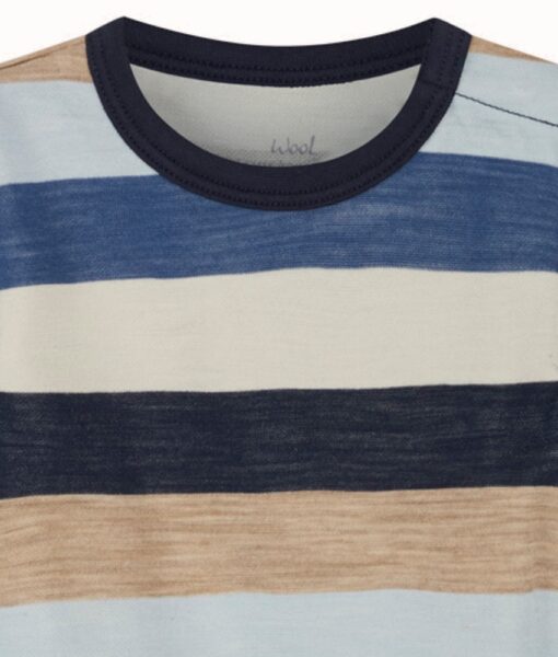 Hust&Claire body ull/bambusviskose striper Cloud Blue - Image 2