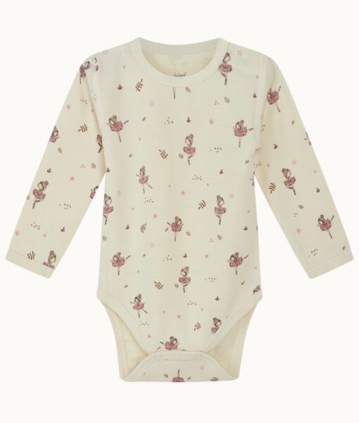 Hust&Claire body ull/bambusviskose ballerinaer Ecru - Image 2