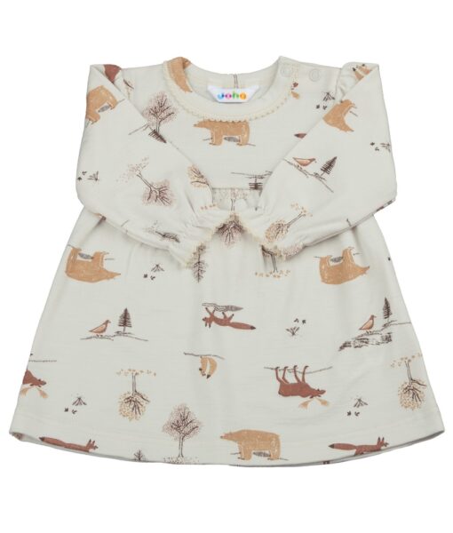 Joha ullkjole skogsdyr Light Beige