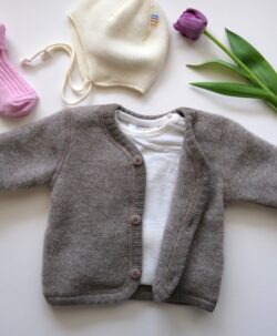 Joha basic ullfleece jakke sesame melange