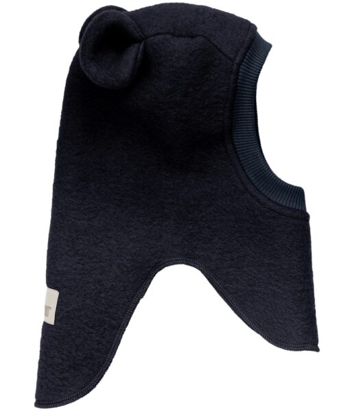 HUTTEliHUT balaclava i tovet ull med små ører Dark Navy - Image 2