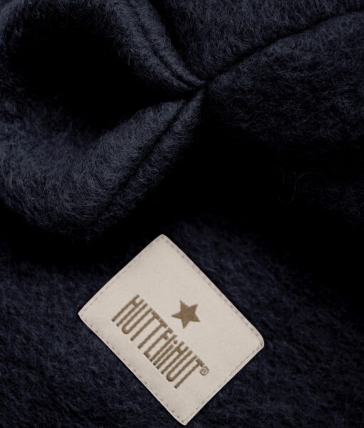 HUTTEliHUT balaclava i tovet ull med små ører Dark Navy - Image 3