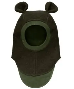 HUTTEliHUT balaclava i tovet ull med små ører Rosin