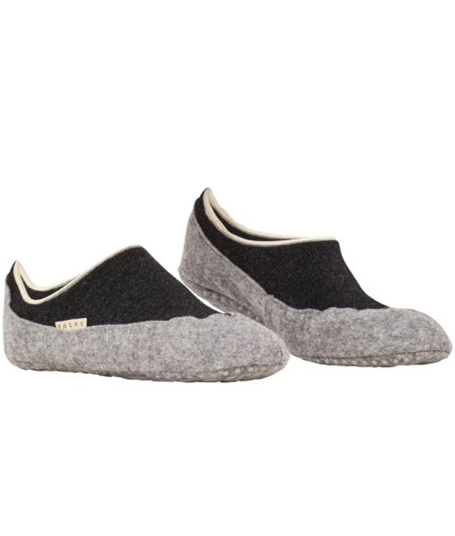 Falke Cosyshoe Women lav tøffelsokk med antiskli anthra melange - Image 3