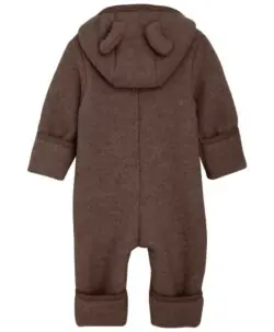 Alternative view of HUTTEliHUT basic ullfleecedress mini med små ører brown melange