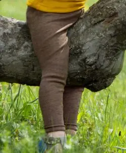 Engel longs økologisk ull/silke Walnut
