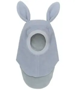 HUTTEliHUT balaclava i tovet ull med kaninører Quarry