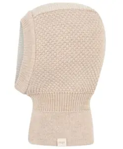 mp Denmark balaclava i ull/bomull vindstopper beige melange