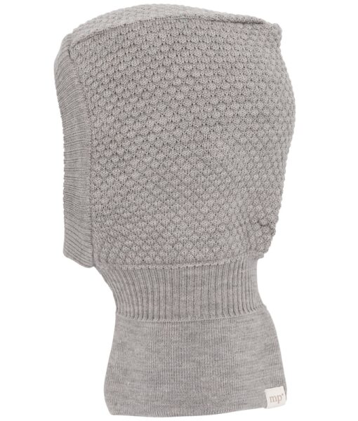 mp Denmark balaclava i ull/bomull vindstopper light brown melange