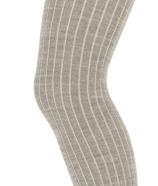 mp Denmark Lenox strømpebukse i ull/bambusviskose ribb Beige Melange - Image 2