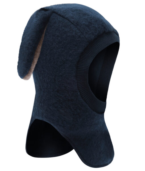 Hust&Claire foret ullfleece balaclava med søte ører More Navy