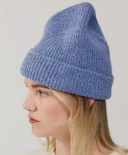 Alternative view of Le Bonnet Beanie lammeull/angora - Washed Denim