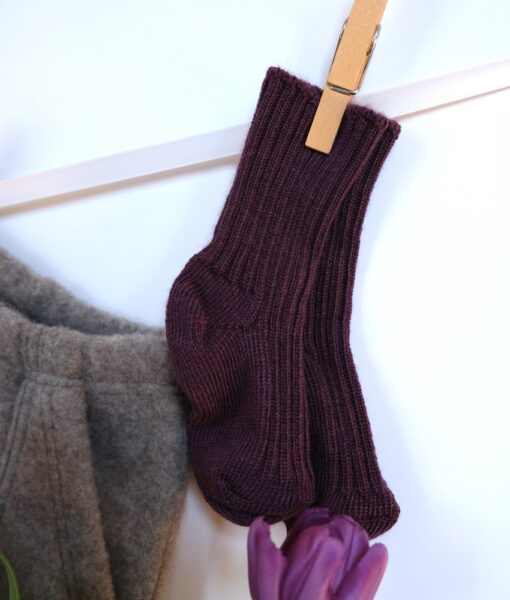 Joha basic ullsokker aubergine - Image 2