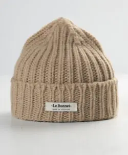 Le Bonnet Logo Beanie lammeull/angora - Sand