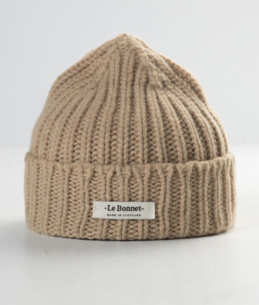 Le Bonnet Logo Beanie lammeull/angora - Sand