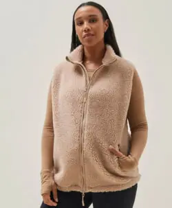 BOOB wool pile maternity vest beige