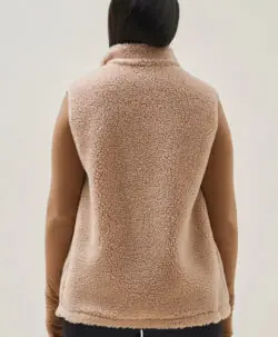 Alternative view of BOOB wool pile maternity vest beige