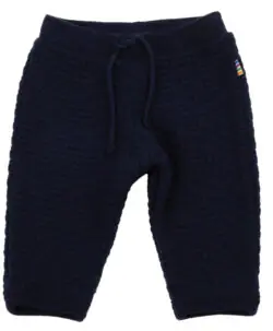 Joha ullbukse i perlestrikk Navy