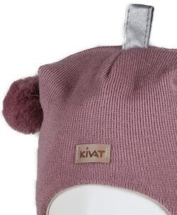 Alternative view of KIVAT foret balaclava i ull dusker refleks og logo Gammelrosa